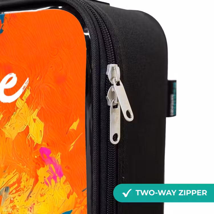 Children's suitcase with name - Monster truck - Abstract - Paint splatters - Colorful — 6