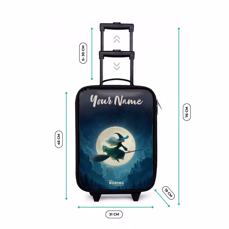 Children's suitcase with name - Night Flight Over the Forest — 3