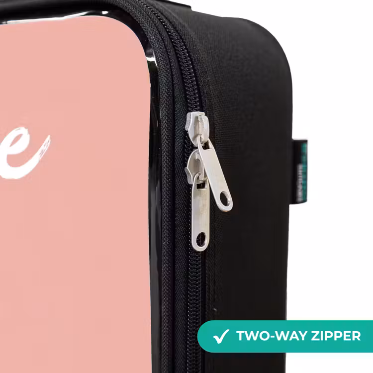 Children's suitcase with name - Penguin - Dots - Pink - Minimalist — 6