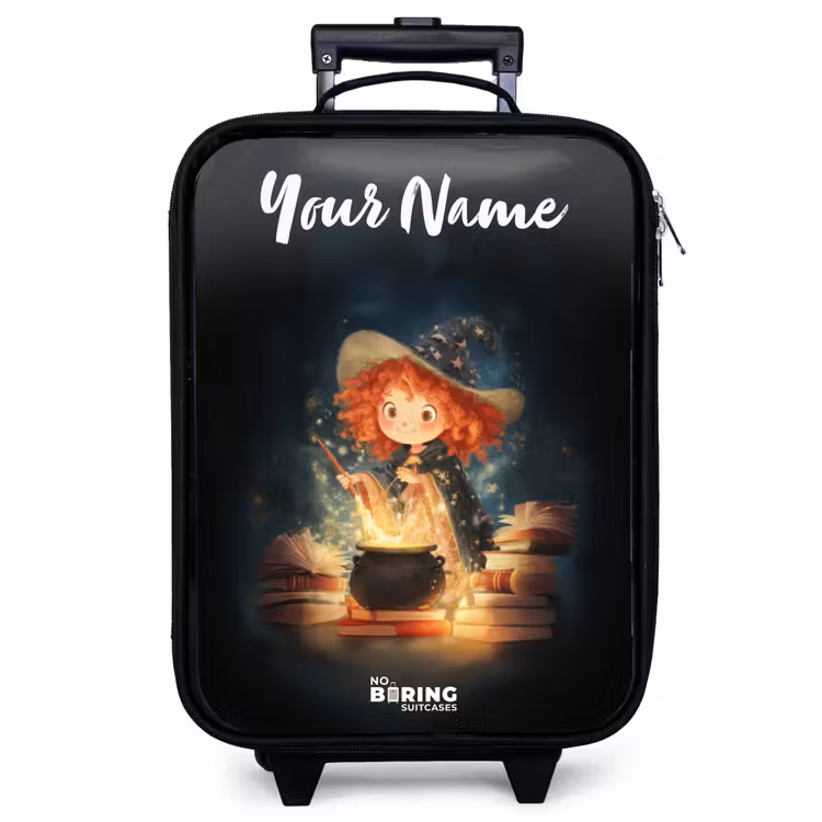 Children's suitcase with name - Witch with Sparkling Magic Potion — 1