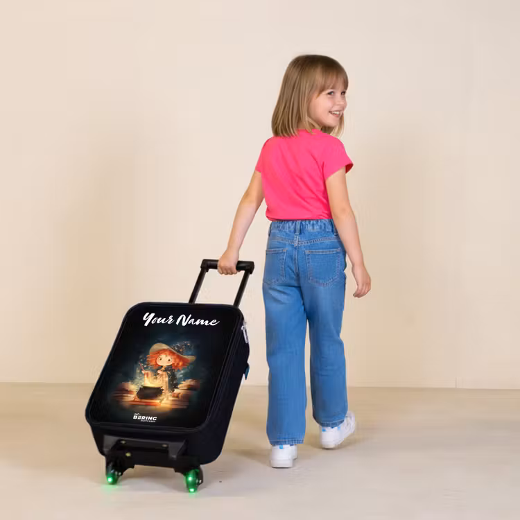 Children's suitcase with name - Witch with Sparkling Magic Potion — 2