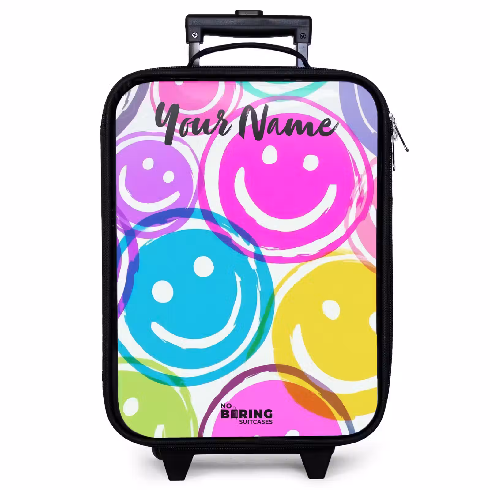 Children's suitcase with name - Colorful explosion of smiles — 1