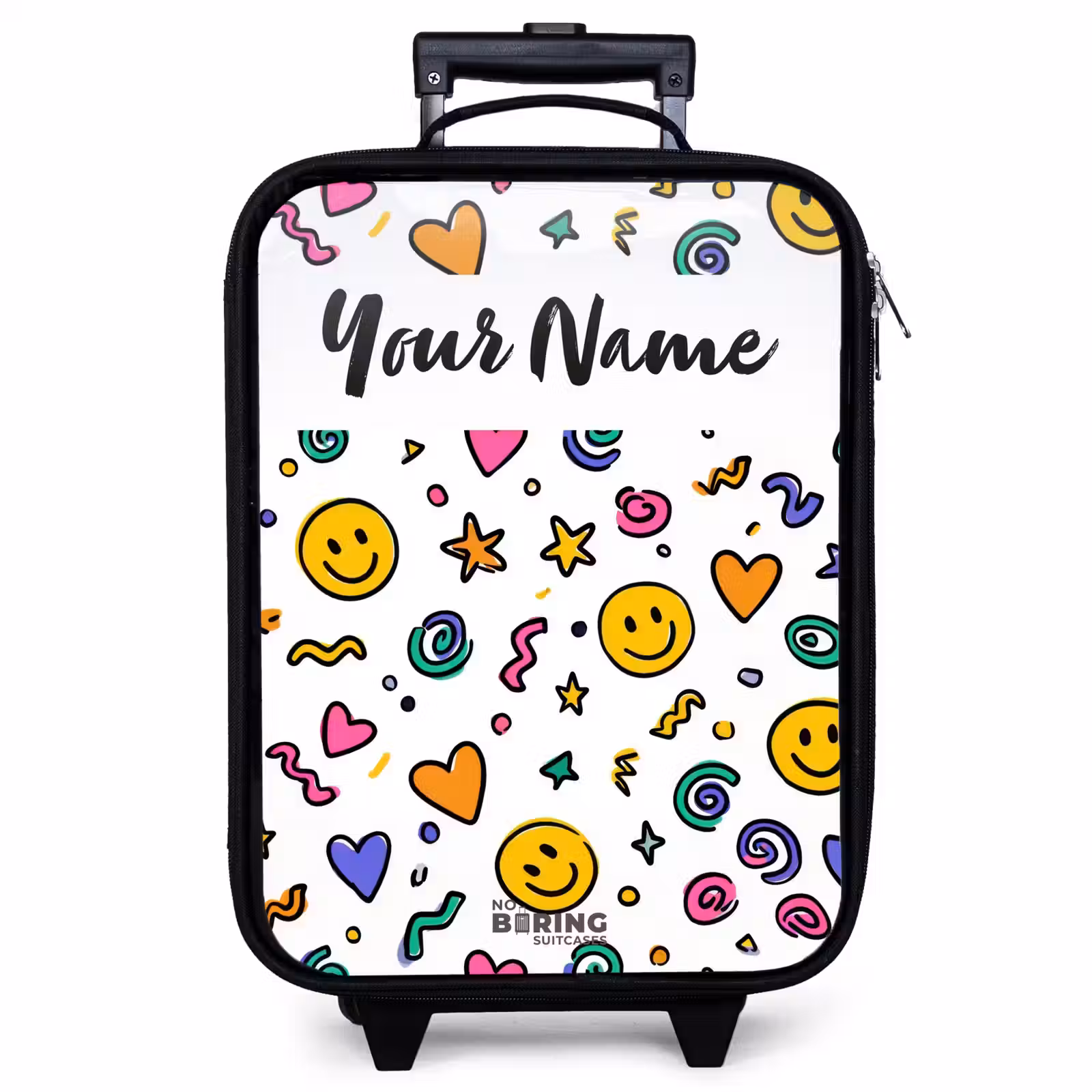 Children's suitcase with name - Smiley - Heart - Star — 1