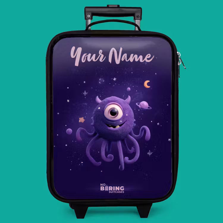Children's suitcase with name - Cosmic tentacle monster — 4