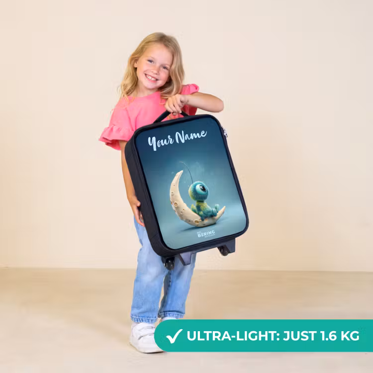 Children's suitcase with name - Dreamy Creature on the Moon — 5