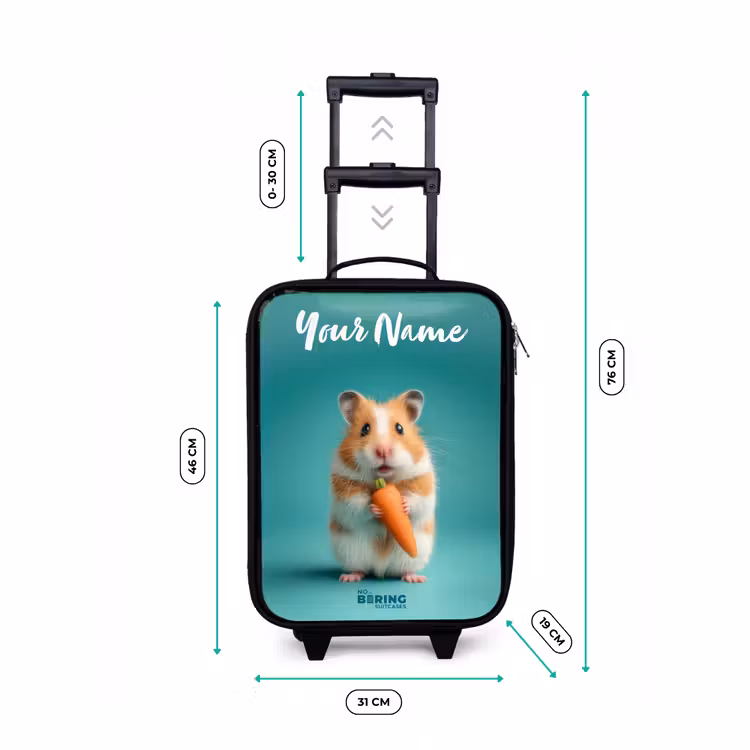 Children's suitcase with name - Hamster - Carrot - Animal — 3