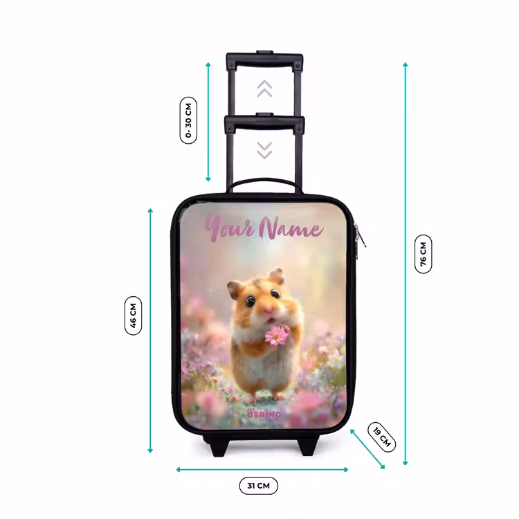 Children's suitcase with name - Hamster - Flower - Nature - Animal — 3