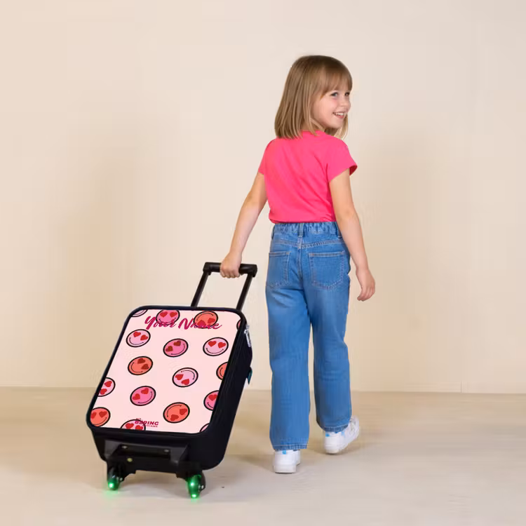 Children's suitcase with name - Heart - Smiley - Pattern — 2