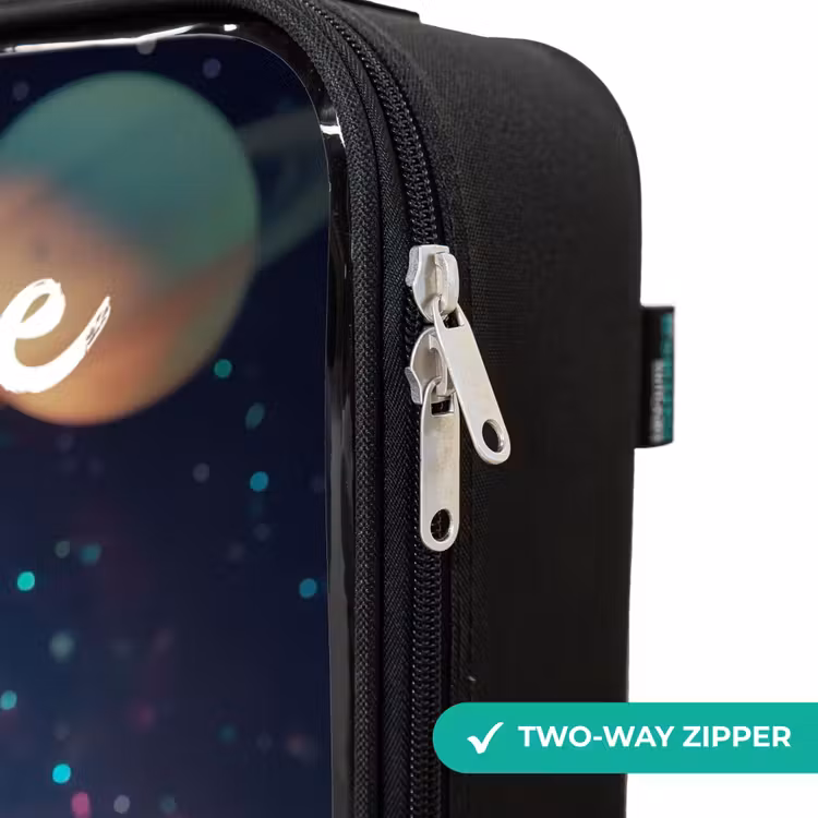 Children's suitcase with name - Merry alien creature — 6