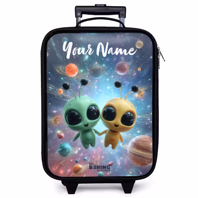 Children's suitcase with name - Merry alien friends — 1