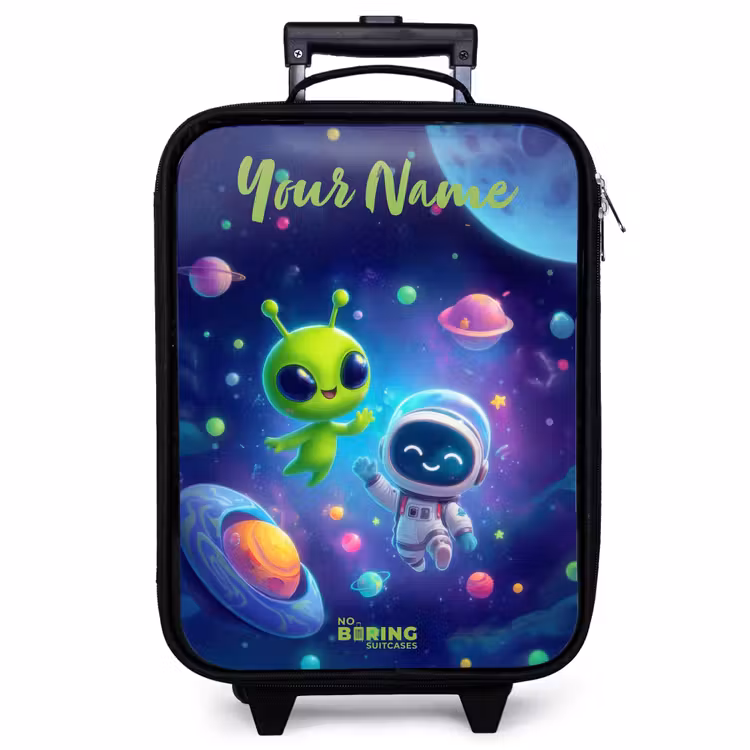 Children's suitcase with name - Merry Meeting in Space — 1