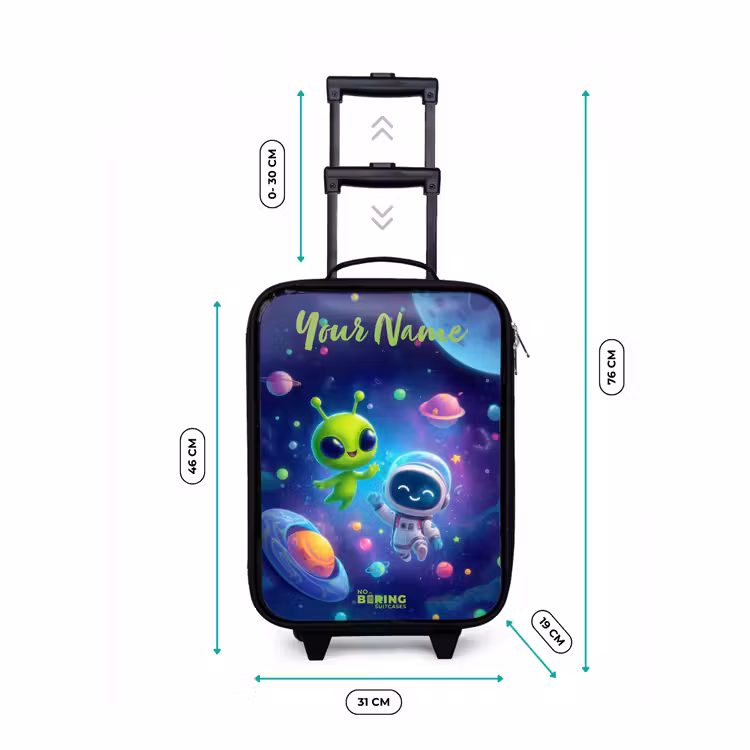 Children's suitcase with name - Merry Meeting in Space — 3