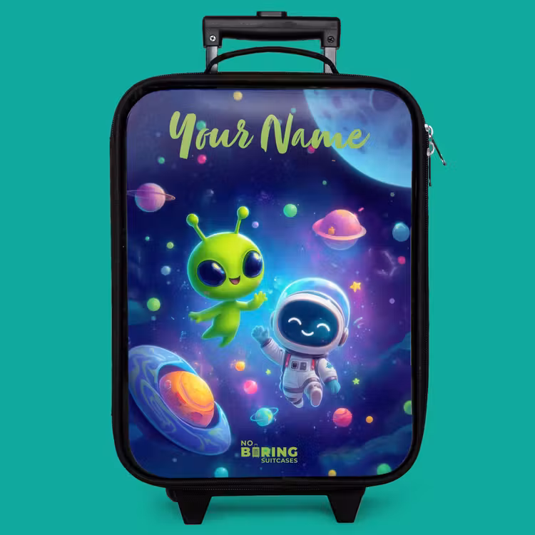 Children's suitcase with name - Merry Meeting in Space — 4