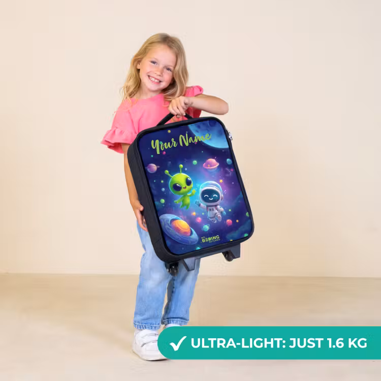 Children's suitcase with name - Merry Meeting in Space — 5