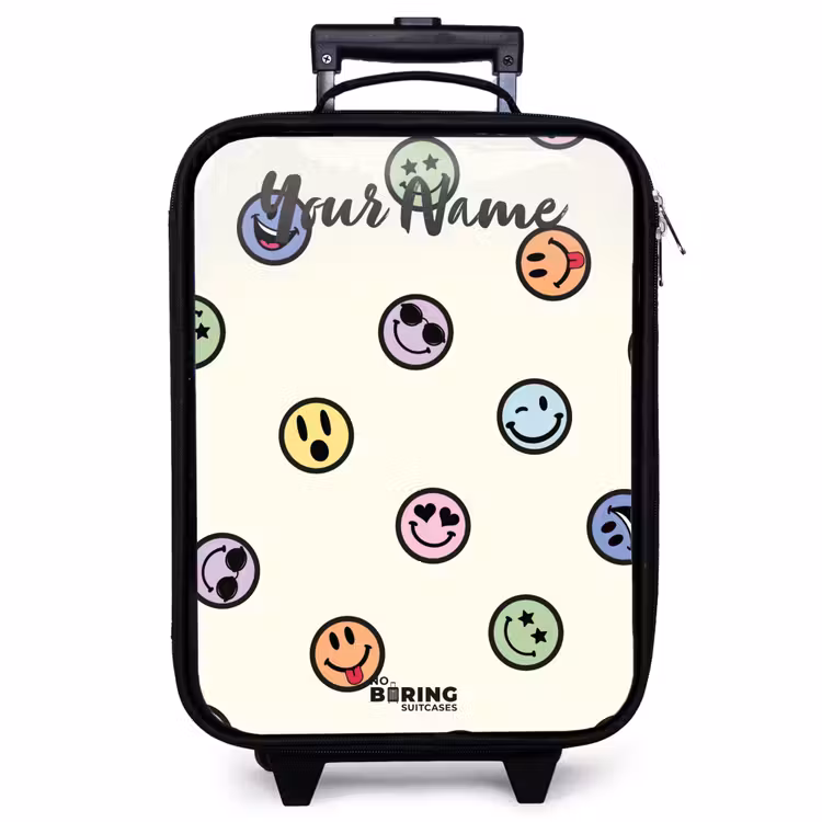 Children's suitcase with name - Playful smiley mix — 1