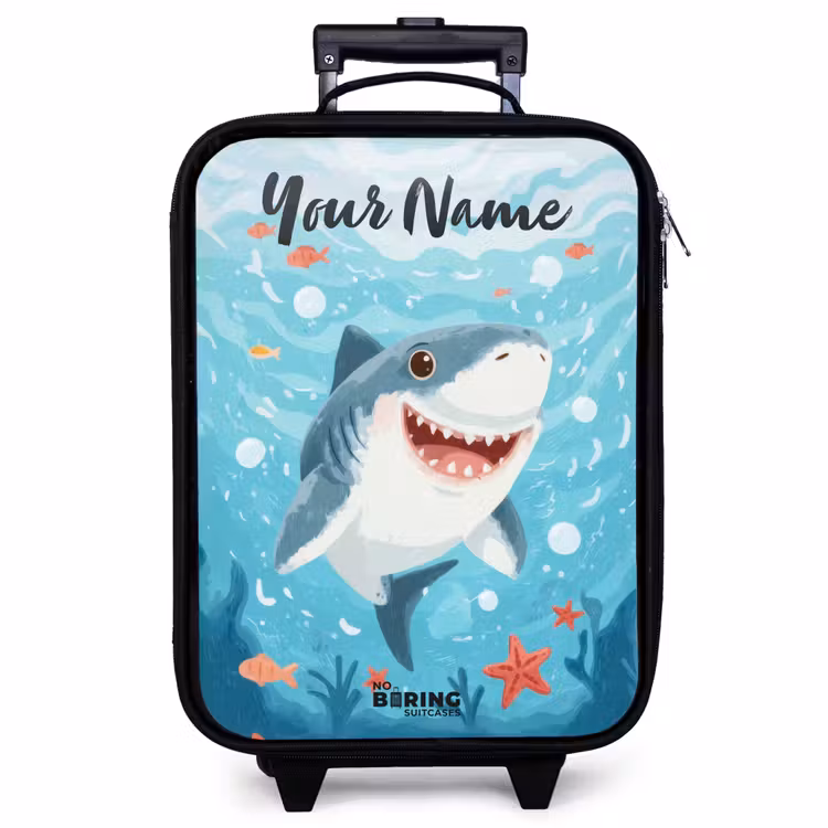 Children's suitcase with name - Shark - Water - Sea — 1