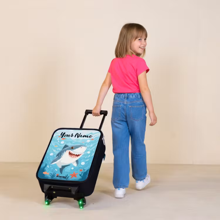 Children's suitcase with name - Shark - Water - Sea — 2