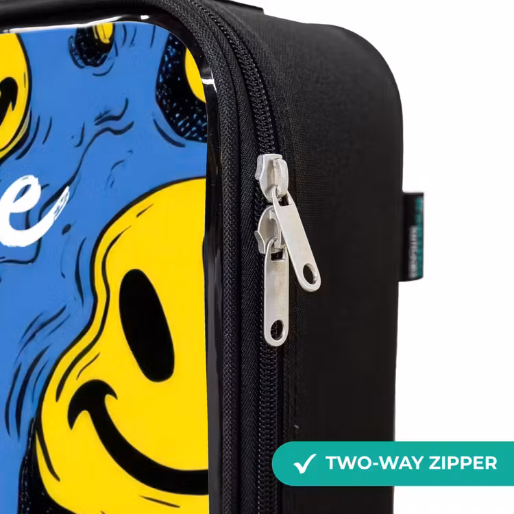 Children's suitcase with name - Smiley - Blue - Yellow — 6