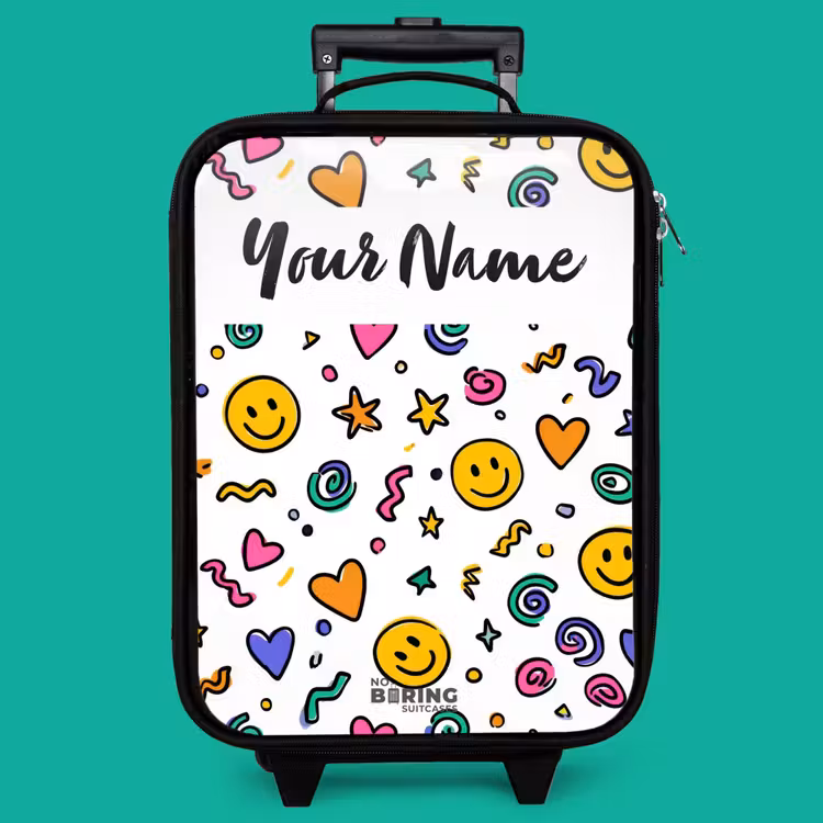 Children's suitcase with name - Smiley - Heart - Star — 4