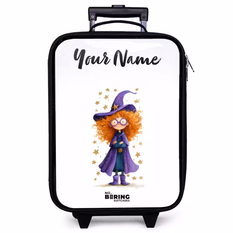 Children's suitcase with name - Star magic with curls — 1