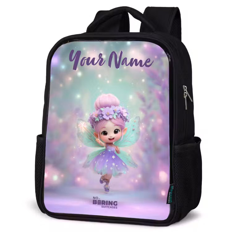 Kids backpack with name - Black - Elf - Magic — 6