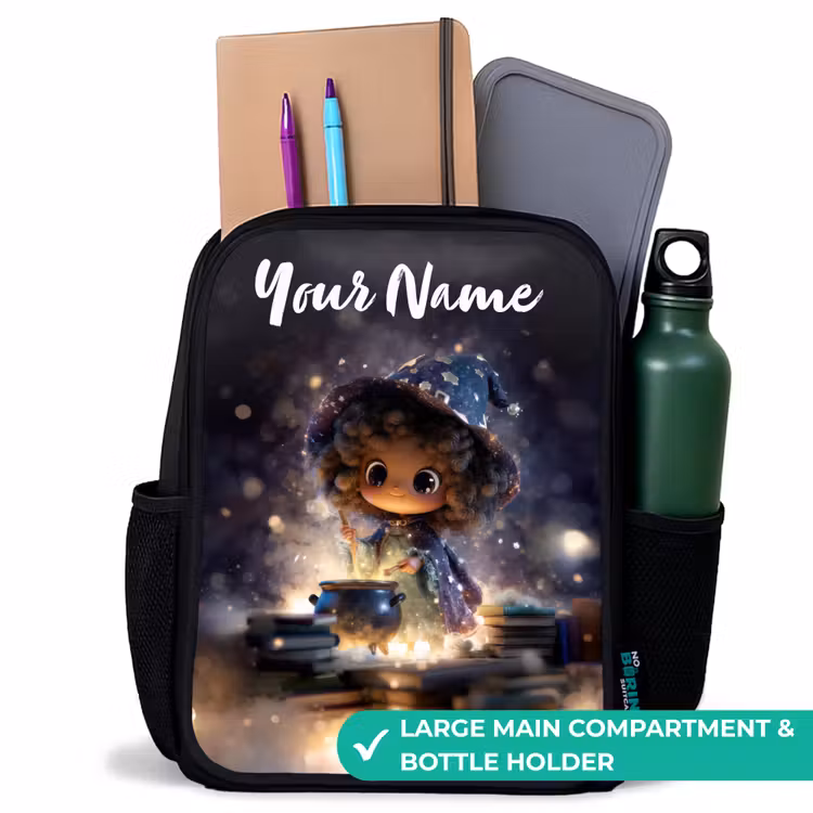 Kids backpack with name - Black - Magical Night of Magic — 10