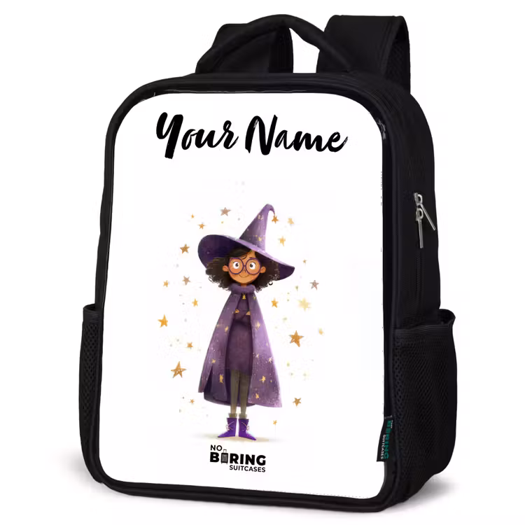 Kids backpack with name - Black - The purple wizard's cloak — 6