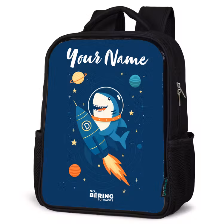 Kids backpack with name - Black - Animal - Space - Planet - Rocket — 6