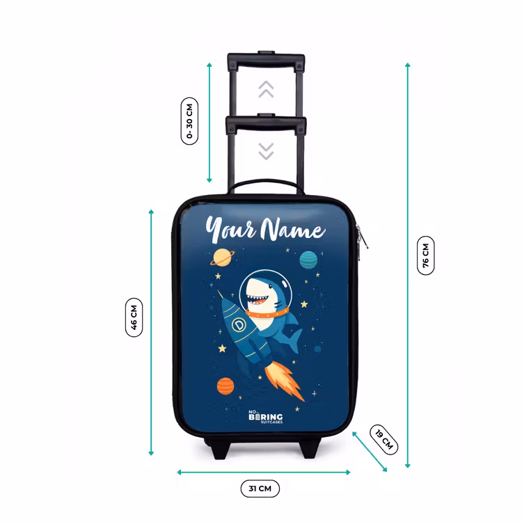 Children's suitcase with name - Animal - Space - Planet - Rocket — 3