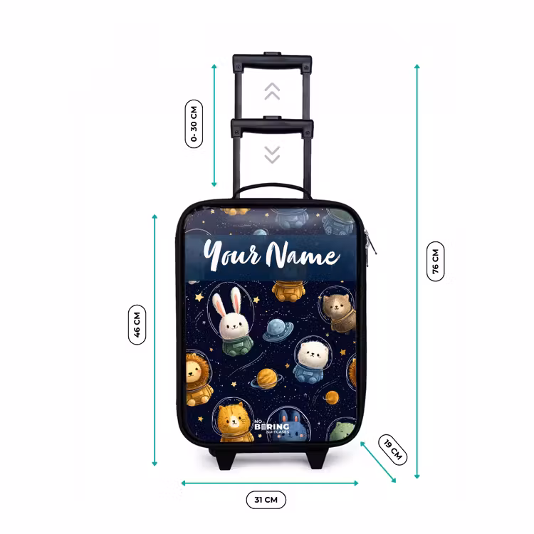 Children's suitcase with name - Animals - Astronaut - Planets - Stars — 3