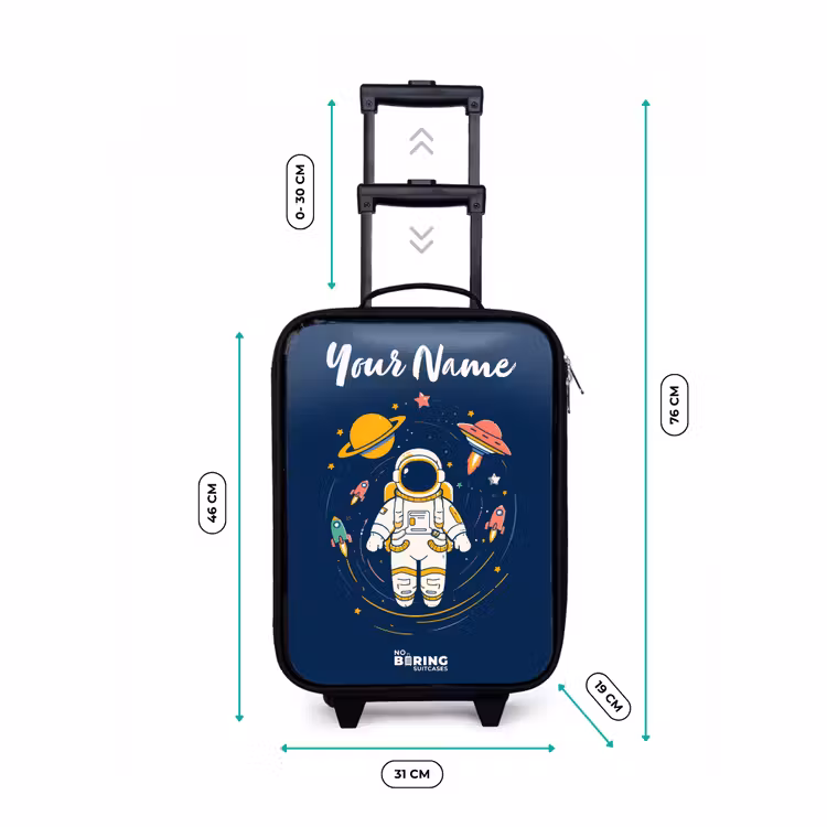 Children's suitcase with name - Astronaut - Planet - Stars - Rocket — 3