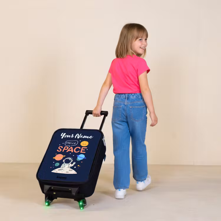 Children's suitcase with name - Astronaut - Quote - Planets - Stars — 2