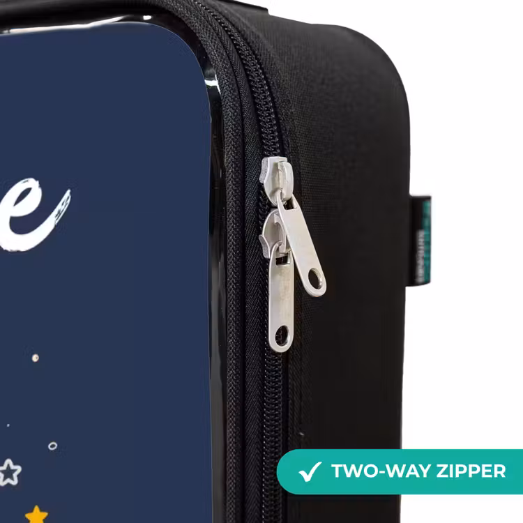 Children's suitcase with name - Dinosaur - Green - Rocket - Starry Sky — 6