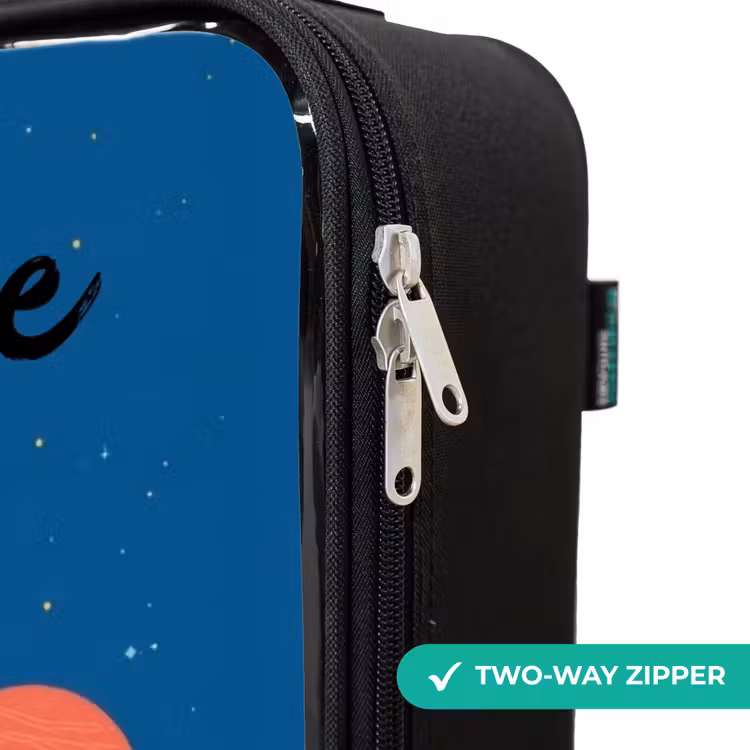 Children's suitcase with name - Rocket - Planet - Stars - Multicolored — 6