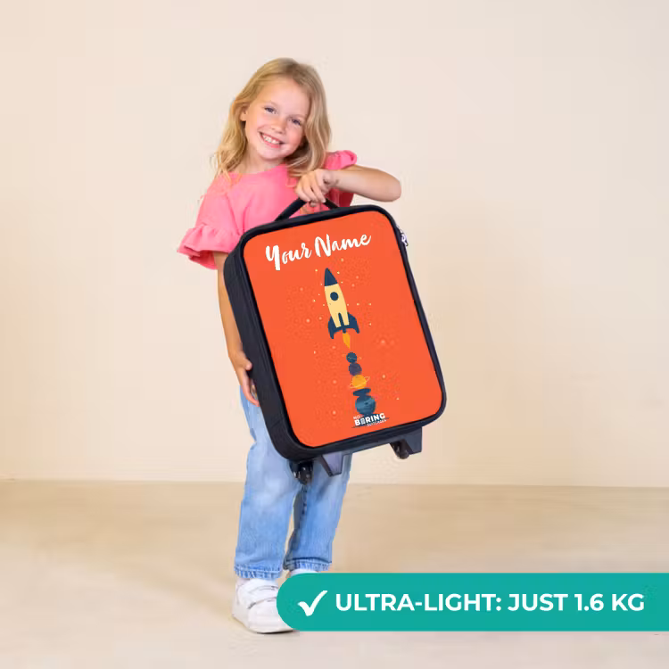 Children's suitcase with name - Rocket - Stars - Planets — 5