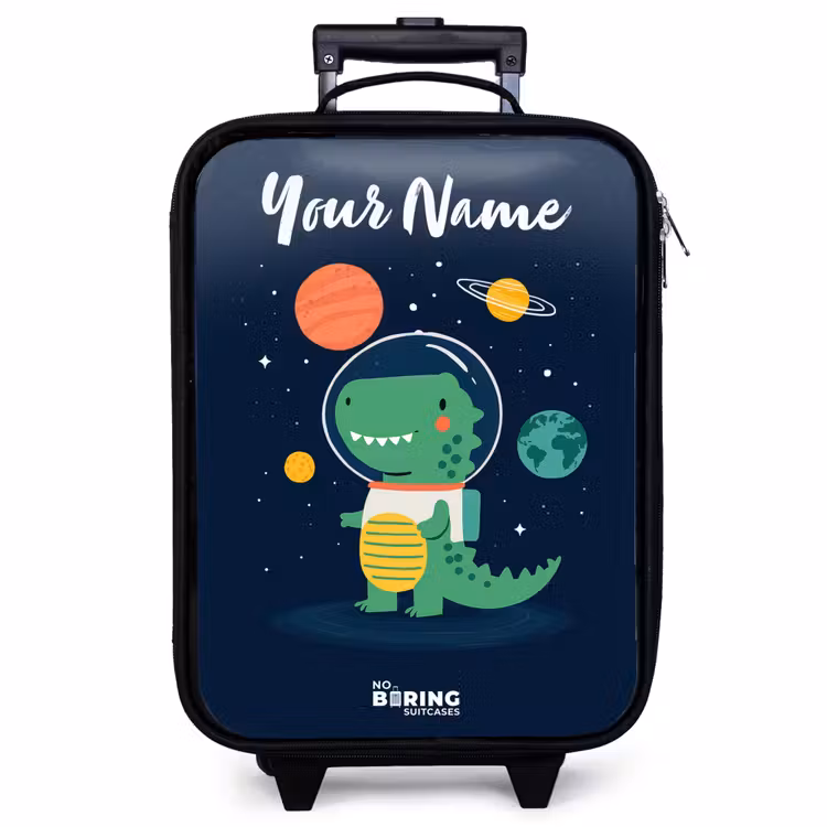 Children's suitcase with name - Space - Dino - Planets - Stars — 1