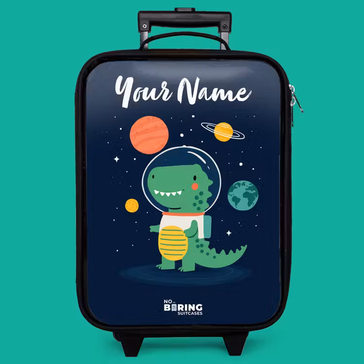 Children's suitcase with name - Space - Dino - Planets - Stars — 4