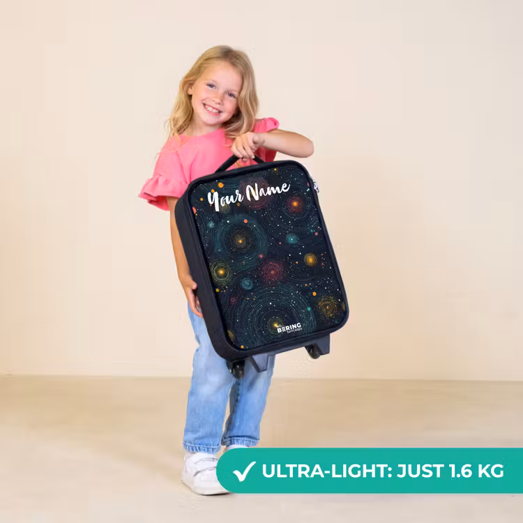 Children's suitcase with name - Stars - Planets - Colorful — 5