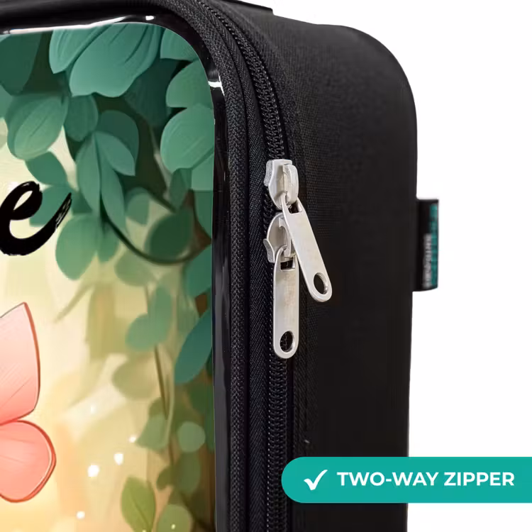 Children's suitcase with name - Cat - Butterfly - Flowers — 6