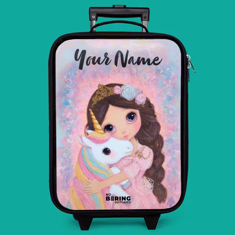 Children's suitcase with name - Girl - Unicorn - Glitter — 4