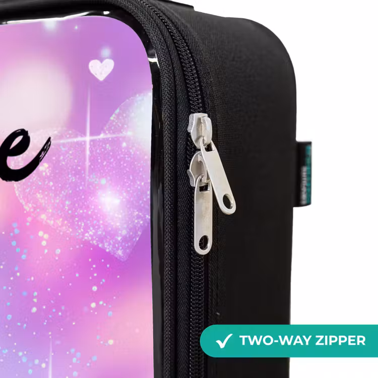 Children's suitcase with name - Light - Rainbow - Hearts — 6