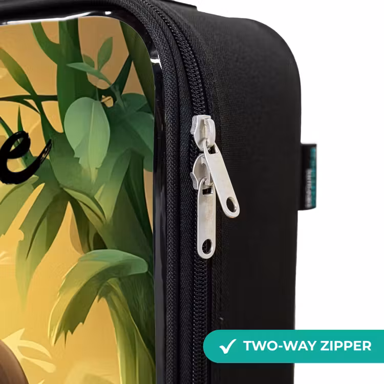 Children's suitcase with name - Panda - Bamboo Forest - Green — 6