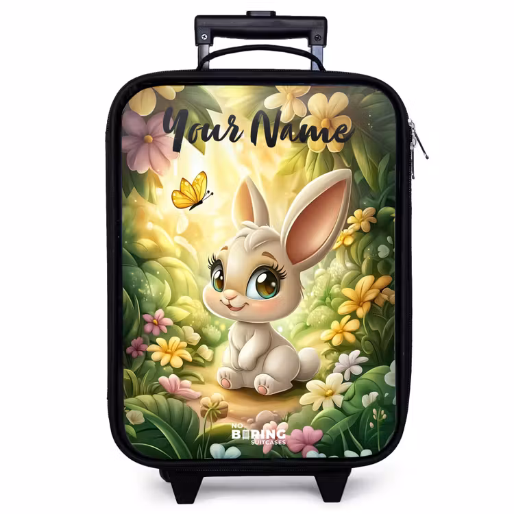 Children's suitcase with name - Rabbit - Sunlight - Fairytale - Butterfly — 1
