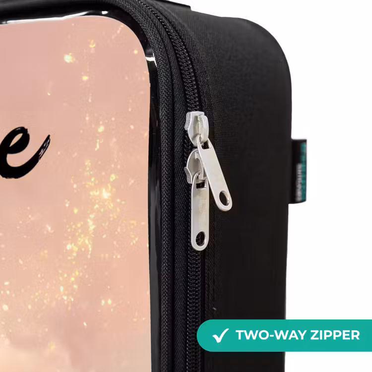 Children's suitcase with name - Unicorn - Clouds - Pink — 6
