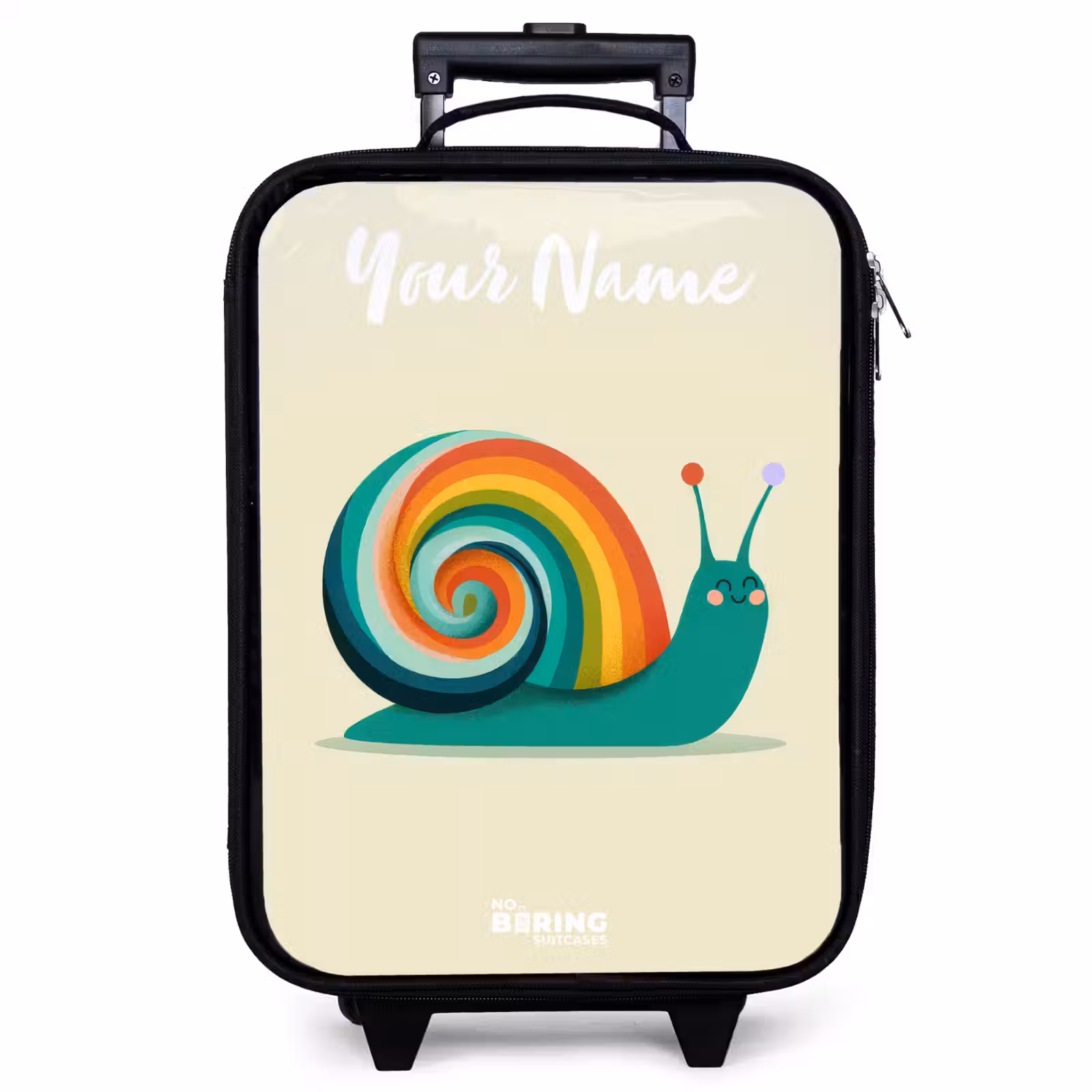 Children's suitcase with name - Snail - Rainbow - Colorful — 1