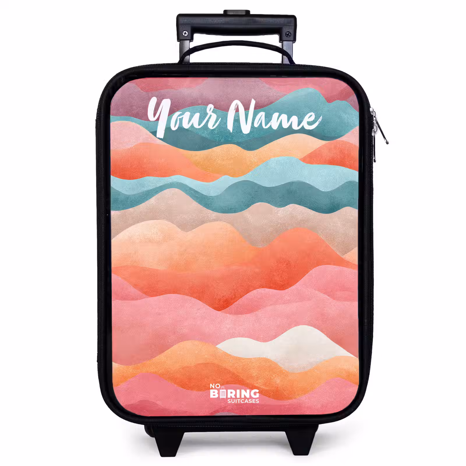 Children's suitcase with name - Waves - Colorful - Abstract — 1