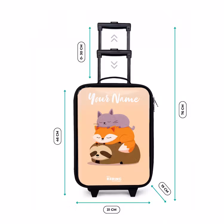 Children's suitcase with name - Animals - Sleep - Together — 3
