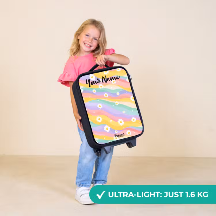 Children's suitcase with name - Daisies - Colorful - Pastel — 5