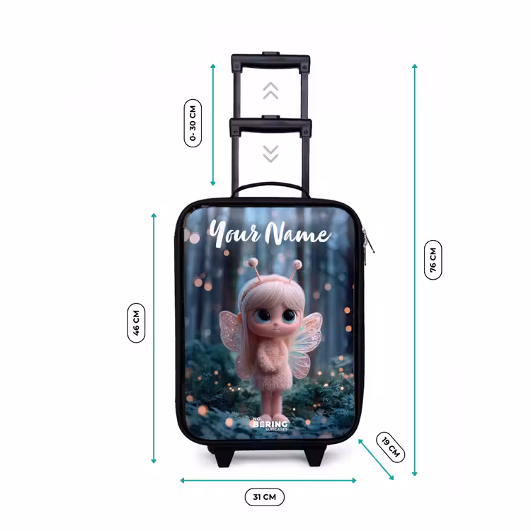 Children's suitcase with name - Fairy - Forest - Glitters — 3