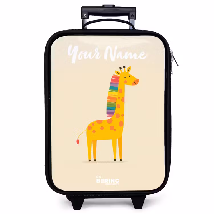 Children's suitcase with name - Giraffe - Animal - Colorful — 1